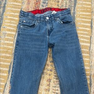 Levi's Classic Blue Jeans with Red Waistband